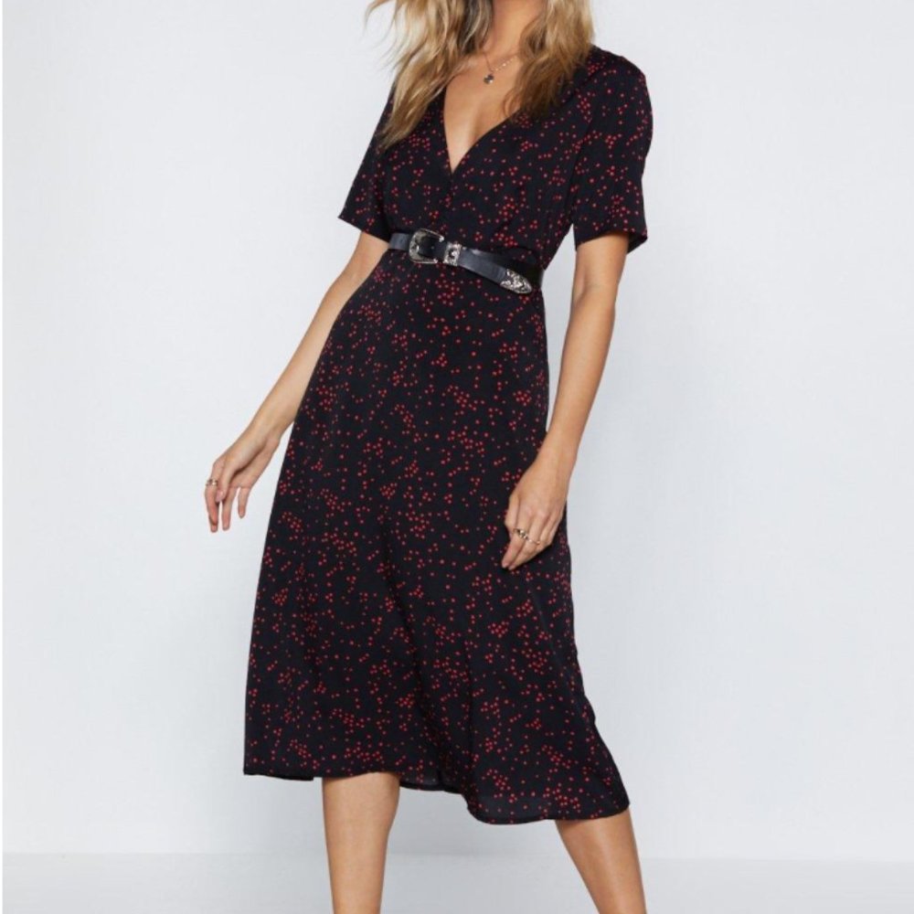 NWT Nasty Gal In a Rough Spot Midi Dress sz6/M